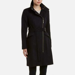 NWT Cole Haan Signature| Wool Blend Mock Neck zip-up Coat | Size-10| Og-$320